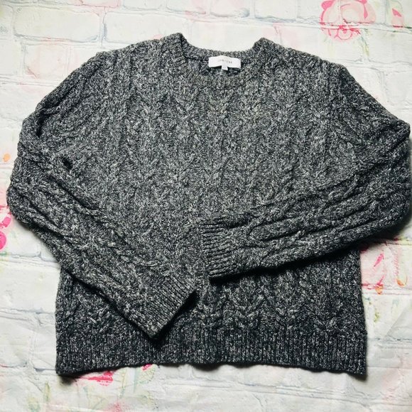 Anthropologie John + Jenn Women Medium Gray Cable - Picture 4 of 10